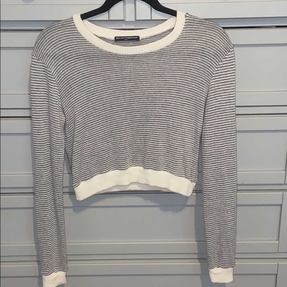 Brandy Melville Cropper Striped Sweater